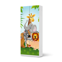Möbelfolie IKEA Wild Animals - IKEA Pax Schrank 236 cm Höhe - 2 Türen - weiss