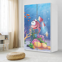 Möbelfolie IKEA Bubbles - IKEA Pax Schrank 236 cm Höhe - Schiebetür 75 cm - Kinderzimmer