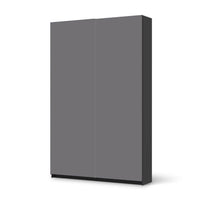 Möbelfolie IKEA Grau Light - IKEA Pax Schrank 236 cm Höhe - Schiebetür 75 cm - schwarz