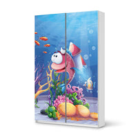 Möbelfolie IKEA Bubbles - IKEA Pax Schrank 236 cm Höhe - Schiebetür 75 cm - weiss
