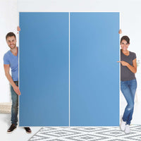 Möbelfolie IKEA Blau Light - IKEA Pax Schrank 236 cm Höhe - Schiebetür - Folie