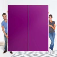 Möbelfolie IKEA Flieder Dark - IKEA Pax Schrank 236 cm Höhe - Schiebetür - Folie
