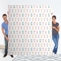 Möbelfolie IKEA Flying Animals - IKEA Pax Schrank 236 cm Höhe - Schiebetür - Folie