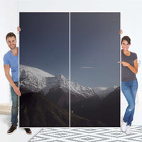 Möbelfolie IKEA Mountain Sky - IKEA Pax Schrank 236 cm Höhe - Schiebetür - Folie