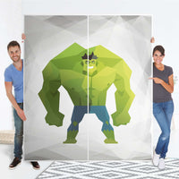 Möbelfolie IKEA Mr. Green - IKEA Pax Schrank 236 cm Höhe - Schiebetür - Folie