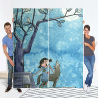 Möbelfolie IKEA Nocturnal Pleasure - IKEA Pax Schrank 236 cm Höhe - Schiebetür - Folie