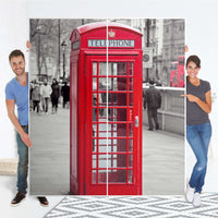 Möbelfolie IKEA Phone Box - IKEA Pax Schrank 236 cm Höhe - Schiebetür - Folie