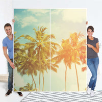 Möbelfolie IKEA Sun Flair - IKEA Pax Schrank 236 cm Höhe - Schiebetür - Folie