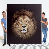 Möbelfolie IKEA Wild Eyes - IKEA Pax Schrank 236 cm Höhe - Schiebetür - Folie