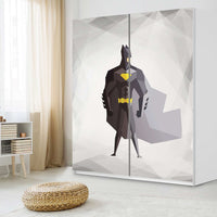 Möbelfolie IKEA Mr. Black - IKEA Pax Schrank 236 cm Höhe - Schiebetür - Kinderzimmer
