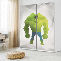 Möbelfolie IKEA Mr. Green - IKEA Pax Schrank 236 cm Höhe - Schiebetür - Kinderzimmer