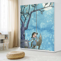 Möbelfolie IKEA Nocturnal Pleasure - IKEA Pax Schrank 236 cm Höhe - Schiebetür - Kinderzimmer