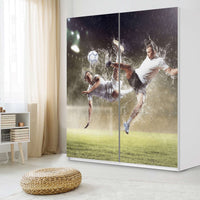 Möbelfolie IKEA Soccer - IKEA Pax Schrank 236 cm Höhe - Schiebetür - Kinderzimmer