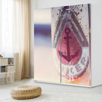 Möbelfolie IKEA Anker 2 - IKEA Pax Schrank 236 cm Höhe - Schiebetür - Schlafzimmer