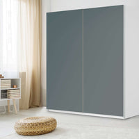 Möbelfolie IKEA Blaugrau Light - IKEA Pax Schrank 236 cm Höhe - Schiebetür - Schlafzimmer
