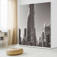 Möbelfolie IKEA Manhattan - IKEA Pax Schrank 236 cm Höhe - Schiebetür - Schlafzimmer