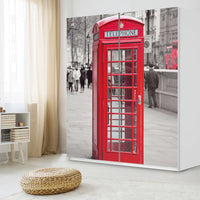 Möbelfolie IKEA Phone Box - IKEA Pax Schrank 236 cm Höhe - Schiebetür - Schlafzimmer