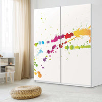 Möbelfolie IKEA Splash 2 - IKEA Pax Schrank 236 cm Höhe - Schiebetür - Schlafzimmer