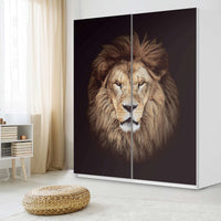 Möbelfolie IKEA Wild Eyes - IKEA Pax Schrank 236 cm Höhe - Schiebetür - Schlafzimmer