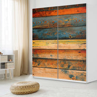 Möbelfolie IKEA Wooden - IKEA Pax Schrank 236 cm Höhe - Schiebetür - Schlafzimmer