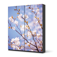 Möbelfolie IKEA Apple Blossoms - IKEA Pax Schrank 236 cm Höhe - Schiebetür - schwarz