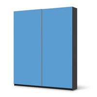 Möbelfolie IKEA Blau Light - IKEA Pax Schrank 236 cm Höhe - Schiebetür - schwarz