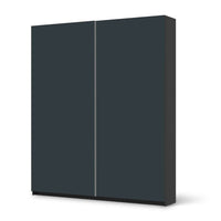 Möbelfolie IKEA Blaugrau Dark - IKEA Pax Schrank 236 cm Höhe - Schiebetür - schwarz