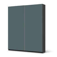 Möbelfolie IKEA Blaugrau Light - IKEA Pax Schrank 236 cm Höhe - Schiebetür - schwarz