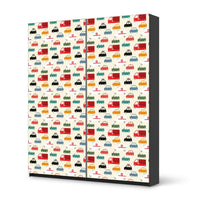 Möbelfolie IKEA Cars - IKEA Pax Schrank 236 cm Höhe - Schiebetür - schwarz