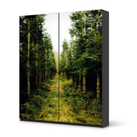 Möbelfolie IKEA Green Alley - IKEA Pax Schrank 236 cm Höhe - Schiebetür - schwarz