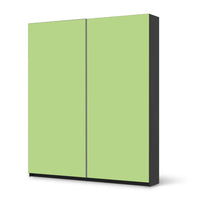 Möbelfolie IKEA Hellgrün Light - IKEA Pax Schrank 236 cm Höhe - Schiebetür - schwarz