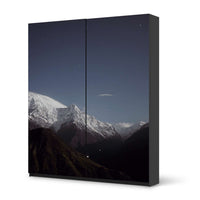 Möbelfolie IKEA Mountain Sky - IKEA Pax Schrank 236 cm Höhe - Schiebetür - schwarz