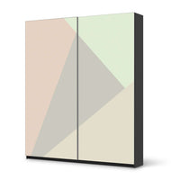 Möbelfolie IKEA Pastell Geometrik - IKEA Pax Schrank 236 cm Höhe - Schiebetür - schwarz