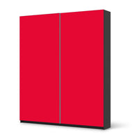Möbelfolie IKEA Rot Light - IKEA Pax Schrank 236 cm Höhe - Schiebetür - schwarz
