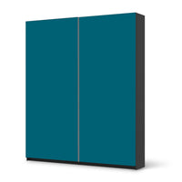 Möbelfolie IKEA Türkisgrün Dark - IKEA Pax Schrank 236 cm Höhe - Schiebetür - schwarz