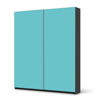 Möbelfolie IKEA Türkisgrün Light - IKEA Pax Schrank 236 cm Höhe - Schiebetür - schwarz