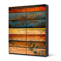 Möbelfolie IKEA Wooden - IKEA Pax Schrank 236 cm Höhe - Schiebetür - schwarz