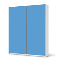 Möbelfolie IKEA Blau Light - IKEA Pax Schrank 236 cm Höhe - Schiebetür - weiss