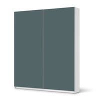 Möbelfolie IKEA Blaugrau Light - IKEA Pax Schrank 236 cm Höhe - Schiebetür - weiss