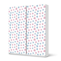 Möbelfolie IKEA Eulenparty - IKEA Pax Schrank 236 cm Höhe - Schiebetür - weiss