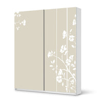 Möbelfolie IKEA Florals Plain 3 - IKEA Pax Schrank 236 cm Höhe - Schiebetür - weiss
