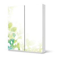 Möbelfolie IKEA Flower Light - IKEA Pax Schrank 236 cm Höhe - Schiebetür - weiss
