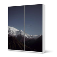 Möbelfolie IKEA Mountain Sky - IKEA Pax Schrank 236 cm Höhe - Schiebetür - weiss