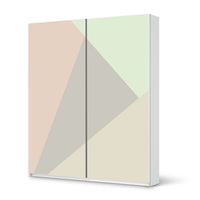 Möbelfolie IKEA Pastell Geometrik - IKEA Pax Schrank 236 cm Höhe - Schiebetür - weiss