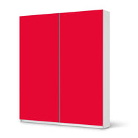 Möbelfolie IKEA Rot Light - IKEA Pax Schrank 236 cm Höhe - Schiebetür - weiss