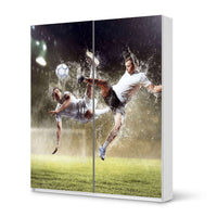 Möbelfolie IKEA Soccer - IKEA Pax Schrank 236 cm Höhe - Schiebetür - weiss
