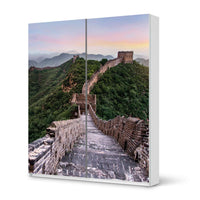 Möbelfolie IKEA The Great Wall - IKEA Pax Schrank 236 cm Höhe - Schiebetür - weiss
