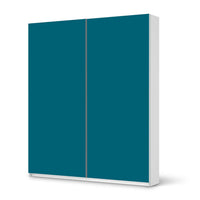Möbelfolie IKEA Türkisgrün Dark - IKEA Pax Schrank 236 cm Höhe - Schiebetür - weiss