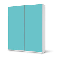 Möbelfolie IKEA Türkisgrün Light - IKEA Pax Schrank 236 cm Höhe - Schiebetür - weiss
