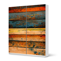 Möbelfolie IKEA Wooden - IKEA Pax Schrank 236 cm Höhe - Schiebetür - weiss